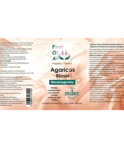 FOA Agaricus blasei Mandulagomba organikus gyógygomba por (100 kapszula) kiteritett