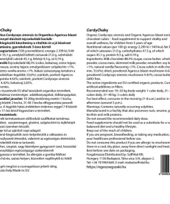 FOA CordyChoky Tejcsokolade organikus Cordyceps sinensis es Agaricus blazei porral 30 Darab leiras